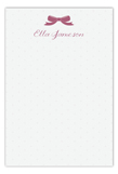 Mauve Bow Flat Note Card