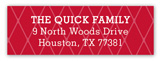 Red Merry and Bright Address Label