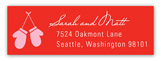 Mitten Weather Red Address Label