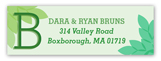 Monogram Wreath Address Label