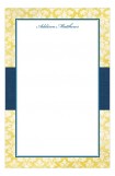 Navy Damask Cloth Notepad