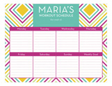 Neon Graphic Sides Calendar Pad