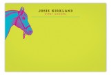 Neon Horse Flat Note Card
