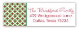 North Pole Pattern Address Label