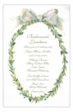 Boxwood Wreath Holiday Bridal Invitation