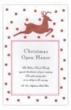 Red Dot Deer Christmas Invitation