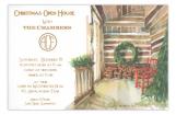 Log Retreat Christmas Open House Invitation