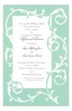 Vine Aqua Formal Border Party Invitation