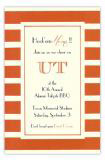 Burnt Orange and White Invitation