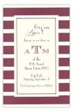 Maroon and White Invitation