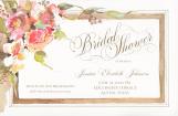 Sketch in Taupe Floral Invitation