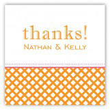 Orange Garden Trellis Square Sticker