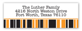 Orange Graduation Year Address Label