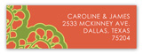 Orange Vintage Lace Fiesta Address Label