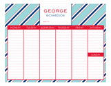 Oxford Stripes Calendar Pad