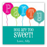Party Balloons Gift Tag