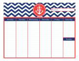 Preppy Anchor Calendar Pad