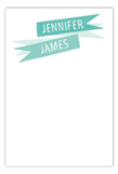 Pennant Turquoise Flat Note Card