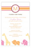 Pink Animal Monogram Invitation