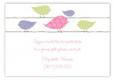 Pink Birds on a Wire Enclosure Card