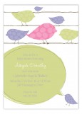 Pink Birds on a Wire Invitation