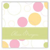 Pink Bubble Dots Square Sticker