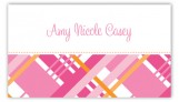 Pink Classic Plaid Calling Card