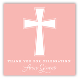 Pink Cross Banner Gift Tag