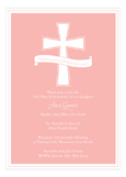 Pink Cross Banner Communion Invites