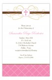 Pink Cross Pendant Invitation
