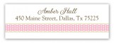 Pink Damask Monogram Address Label