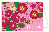 Pink Floral Note Card