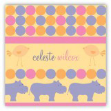 Pink Hippos Gift Tag