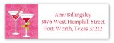 Pink Holiday Spirits Address Label