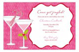 Pink Holiday Spirits Invitation