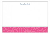 Pink Leopard Flat Note Card