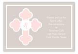 Pink Monogram Cross Enclosure Card