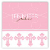 Pink Ornate Cross Enclosure Card