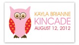 Pink Pattern Owls Calling Card