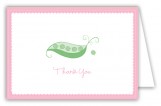 Pink Peapod Folded Note Card
