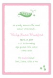 Pink Peapod Invitation