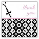 Pink Rosary Beads Gift Tag