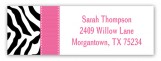 Pink Zebra Address Label