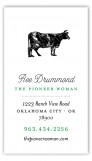 Pioneer Days Holstein Calling Card