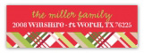 Plaid Ornament Address Label