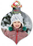 Plaid Ornament Photo Card