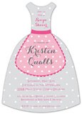 Polka Dot Apron Wedding Dress Invites