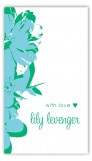 Pop Art Flowers Turquoise Calling Card