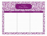 Pretty in Purple Daily Calendar Pad