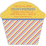 Primary Stripes Cupcake